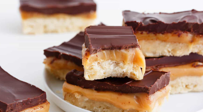 Homemade Vegan Twix Bars