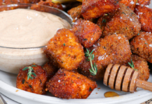 Crispy Hot Honey Salmon Bites