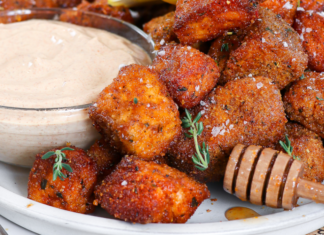 Crispy Hot Honey Salmon Bites